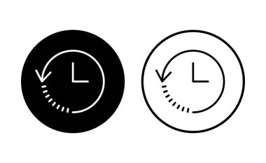 Tarih simgesi seti. son olay geçmişi