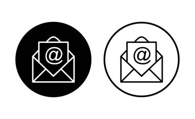 Posta simgesi seti. e- posta simgesi vektörü. E- posta simgesi. Zarf illüstrasyonu