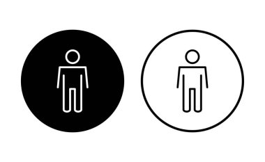 Erkek simgesi seti. Erkek ikon vektörü. insan sembolü