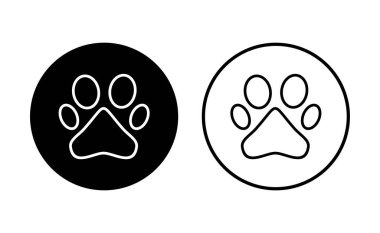Paw simgesi hazır. Pençe izi ikon vektörü. köpek ya da kedi pençesi
