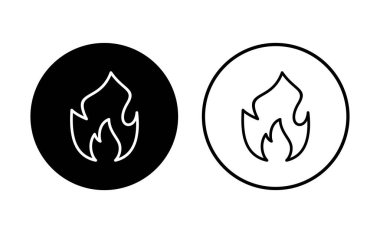 İkon ateşlendi. ateş vektör simgesi