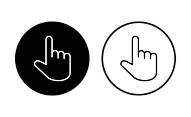 El simgesi hazır. el vektör simgesi, avuç içi, tıklama