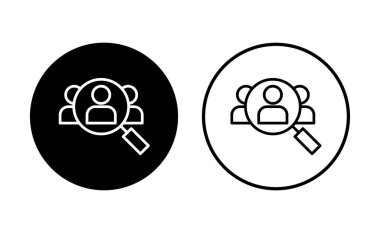 Simge kiralama seti. Arama işi boşluk simgesi. İnsan kaynakları konsepti. İşe alım.