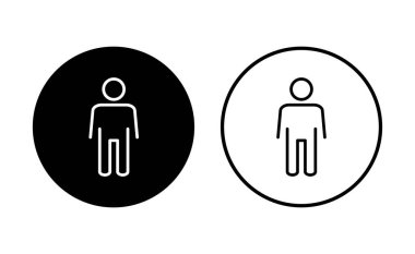 Erkek simgesi seti. Erkek ikon vektörü. insan sembolü