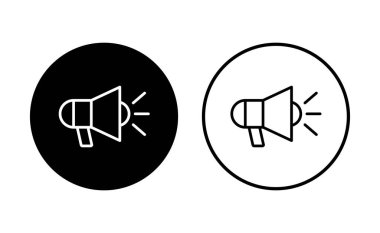 Megafon simgesi seti. Hoparlör simgesi vektörü.