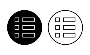Menü Simgesi ayarlandı. Web menü simgesi. Hamburger menüsü sembolü