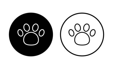 Paw simgesi hazır. Pençe izi ikon vektörü. köpek ya da kedi pençesi