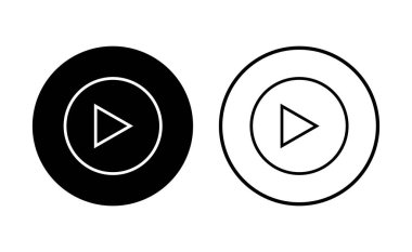 Simge setini çal. Düğme vektör simgesini çal