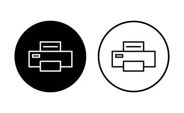 Yazdırma simgesi seti. yazıcı simgesi vektörü. 