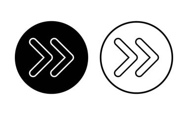 Ok simgesi ayarlandı. Ok sembolü. Web tasarımınız için ok işareti.