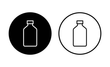 Şişe simgesi seti. şişe vektör simgesi