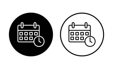 Takvim simgesi ayarlandı. Takvim sembolü. takvim vektör simgesi