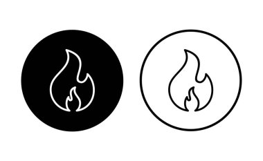 İkon ateşlendi. ateş vektör simgesi