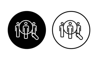 Simge kiralama seti. Arama işi boşluk simgesi. İnsan kaynakları konsepti. İşe alım.