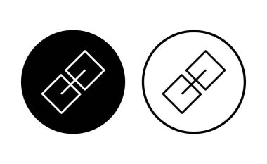 Bağlantı simgesi ayarlandı. Hiper bağlantı zinciri sembolü.