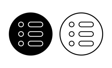 Menü Simgesi ayarlandı. Web menü simgesi. Hamburger menüsü sembolü