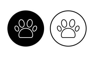 Paw simgesi hazır. Pençe izi ikon vektörü. köpek ya da kedi pençesi