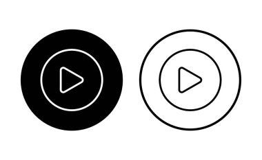 Simge setini çal. Düğme vektör simgesini çal