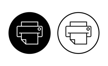 Yazdırma simgesi seti. yazıcı simgesi vektörü. 