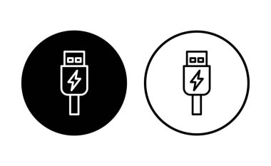 Usb simgesi ayarlandı. Flash disk simgesi vektörü