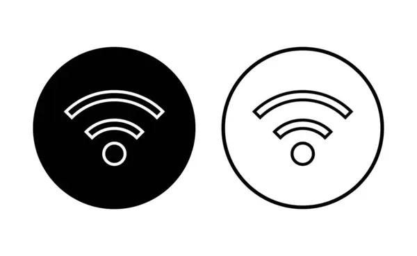 Wifi Icon Set Signalvektorsymbol Drahtloser Symbolvektor — Stockvektor