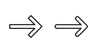 Ok simgesi ayarlandı. Ok sembolü. Web tasarımınız için ok işareti.