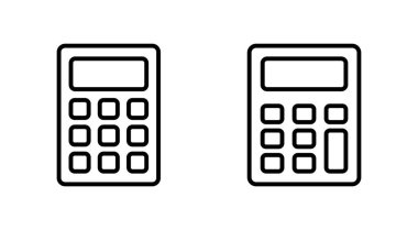 Hesap makinesi simgesi seti. Hesap makinesi simgesi. hesap makinesi vektörü