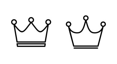 Taç simgesi hazır. taç vektör simgesi