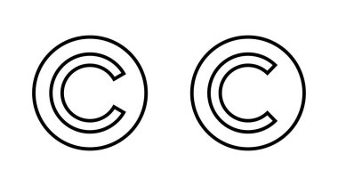 Telif hakkı simgesi seti. telif hakkı sembolleri