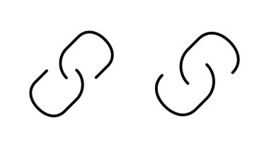 Bağlantı simgesi ayarlandı. Hiper bağlantı zinciri sembolü.