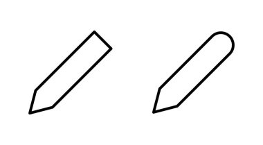 Kalem simgesi seti. kalem sembolü. Simge vektörünü düzenle