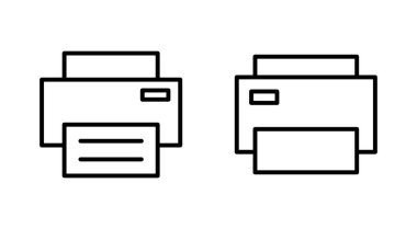Yazdırma simgesi seti. yazıcı simgesi vektörü. 