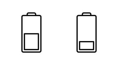 Batarya simgesi ayarlandı. Şarj seviyesi. pil yükleme simgesi