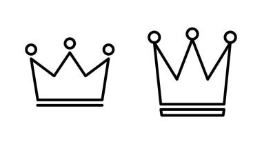 Taç simgesi hazır. taç vektör simgesi