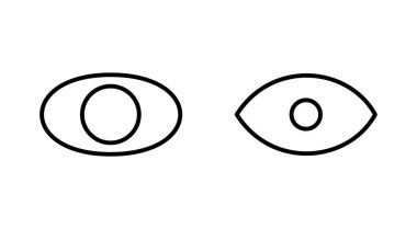 Göz simgesi ayarlandı. Göz vektör simgesi. Bak ve Görüş simgesi. 