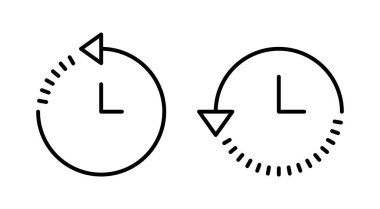 Tarih simgesi seti. son olay geçmişi