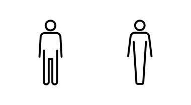 Erkek simgesi seti. Erkek ikon vektörü. insan sembolü