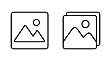 Resim simgesi seti. fotoğraf galerisi simgesi