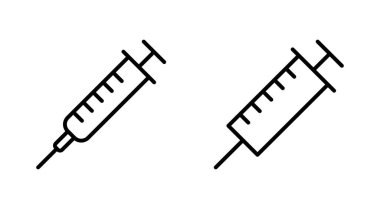 Şırınga ikonu hazır. enjeksiyon simgesi vektörü.