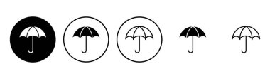 Şemsiye simgesi seti. şemsiye işareti simgesi