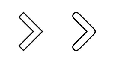 Ok simgesi ayarlandı. Ok sembolü. Web tasarımınız için ok işareti.