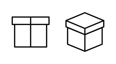 Kutu simgesi seti. kutu vektör simgesi, paket, paket