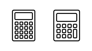 Hesap makinesi simgesi seti. Hesap makinesi simgesi. hesap makinesi vektörü