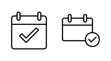 Takvim simgesi ayarlandı. Takvim sembolü. takvim vektör simgesi