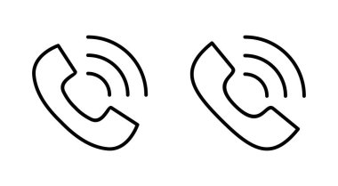 Simge seti. Telefon simgesi vektörü. Telefon simgesi vektörü. Bizimle irtibata geç 