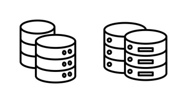 Veritabanı simgesi seti. veritabanı vektörü simgesi