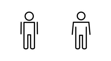 Erkek simgesi seti. Erkek ikon vektörü. insan sembolü