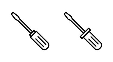 Tornavida simgesi seti. araçlar simgesi vektörü