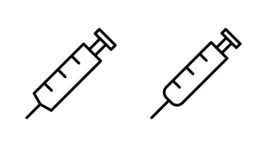 Şırınga ikonu hazır. enjeksiyon simgesi vektörü.