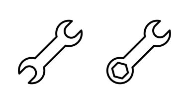 Anahtar simgesi seti. Simge vektörünü onar. araçlar simgesi vektörü